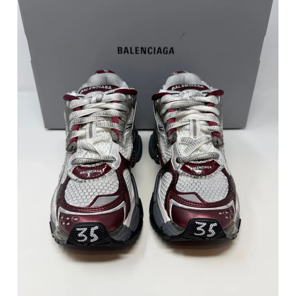 Balenciaga Runner Sneaker Burgandy Size 5 US 35 EU - Picture 2 of 10